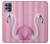 S3805 Flamant Rose Pastel Etui Coque Housse pour Motorola Moto G100