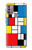 S3814 Composition de dessin au trait Piet Mondrian Etui Coque Housse pour Motorola Moto G30, G20, G10