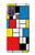 S3814 Composition de dessin au trait Piet Mondrian Etui Coque Housse pour Motorola Moto G10 Power