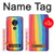 S3799 Arc-en-ciel aquarelle vertical mignon Etui Coque Housse pour Motorola Moto G7 Power