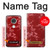 S3817 Motif de fleurs de cerisier floral rouge Etui Coque Housse pour Motorola Moto G7, Moto G7 Plus