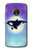 S3807 Killer Whale Orca Lune Pastel Fantaisie Etui Coque Housse pour Motorola Moto G5 Plus