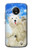 S3794 Ours polaire arctique amoureux de la peinture de phoque Etui Coque Housse pour Motorola Moto G5