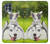 S3795 Peinture Husky Sibérien Ludique Chaton Grincheux Etui Coque Housse pour Motorola Edge S