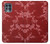 S3817 Motif de fleurs de cerisier floral rouge Etui Coque Housse pour Motorola Edge S