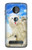 S3794 Ours polaire arctique amoureux de la peinture de phoque Etui Coque Housse pour Motorola Moto Z3, Z3 Play