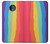 S3799 Arc-en-ciel aquarelle vertical mignon Etui Coque Housse pour Motorola Moto Z3, Z3 Play