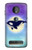 S3807 Killer Whale Orca Lune Pastel Fantaisie Etui Coque Housse pour Motorola Moto Z3, Z3 Play