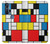 S3814 Composition de dessin au trait Piet Mondrian Etui Coque Housse pour Motorola Edge+
