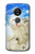 S3794 Ours polaire arctique amoureux de la peinture de phoque Etui Coque Housse pour Motorola Moto E5 Plus