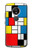 S3814 Composition de dessin au trait Piet Mondrian Etui Coque Housse pour Motorola Moto G6 Play, Moto G6 Forge, Moto E5