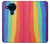 S3799 Arc-en-ciel aquarelle vertical mignon Etui Coque Housse pour Nokia 5.4