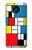 S3814 Composition de dessin au trait Piet Mondrian Etui Coque Housse pour Nokia 3.4
