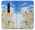 S3794 Ours polaire arctique amoureux de la peinture de phoque Etui Coque Housse pour Nokia 6.1, Nokia 6 2018