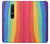 S3799 Arc-en-ciel aquarelle vertical mignon Etui Coque Housse pour Nokia 6.1, Nokia 6 2018