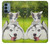 S3795 Peinture Husky Sibérien Ludique Chaton Grincheux Etui Coque Housse pour OnePlus Nord N200 5G