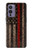S3804 Graphique de drapeau de ligne rouge en métal de pompier Etui Coque Housse pour OnePlus 9