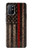 S3804 Graphique de drapeau de ligne rouge en métal de pompier Etui Coque Housse pour OnePlus 8T