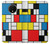 S3814 Composition de dessin au trait Piet Mondrian Etui Coque Housse pour OnePlus 7T