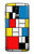 S3814 Composition de dessin au trait Piet Mondrian Etui Coque Housse pour OnePlus 6