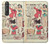 S3820 Poupée de papier de mode de cow-girl vintage Etui Coque Housse pour Sony Xperia 1 III