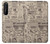 S3819 Papier Vintage rétro Etui Coque Housse pour Sony Xperia 1 II