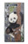 S3793 Peinture de neige mignon bébé panda Etui Coque Housse pour Sony Xperia XZ1