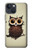 S0360 café Chouette Etui Coque Housse pour iPhone 13 mini