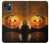 S1083 Citrouille araignée bougies Halloween Etui Coque Housse pour iPhone 13 mini