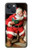 S1417 Père Noël Joyeux Noël Etui Coque Housse pour iPhone 13 mini