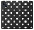 S2299 Noir Pois Etui Coque Housse pour iPhone 13 mini
