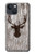 S2505 Tête de Renne Vieux bois Texture graphique Etui Coque Housse pour iPhone 13 mini