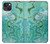 S2653 Dragon Vert Turquoise Pierre Graphique Etui Coque Housse pour iPhone 13 mini