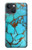 S2685 Aqua Turquoise imprimé graphique Gemme Etui Coque Housse pour iPhone 13 mini
