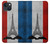S2859 Drapeau France millésimé Tour Eiffel Etui Coque Housse pour iPhone 13 mini