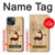 S3081 Bois Raindeer imprimé graphique Etui Coque Housse pour iPhone 13 mini
