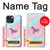 S3203 Arc en ciel Licorne Etui Coque Housse pour iPhone 13 mini