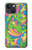 S3273 Fleur Ligne Motif Art Etui Coque Housse pour iPhone 13 mini