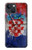 S3313 Croatie Drapeau graphique Football Millésime Etui Coque Housse pour iPhone 13 mini