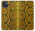 S3365 Python Imprimer Jaune graphique Peau Etui Coque Housse pour iPhone 13 mini