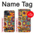S3409 Carrés cercles concentriques Etui Coque Housse pour iPhone 13 mini