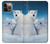S0285 Ours polaire Etui Coque Housse pour iPhone 13 Pro Max