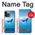 S0843 Baleine bleue Etui Coque Housse pour iPhone 13 Pro Max