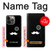 S1946 Sir Mustache Minimalisme Etui Coque Housse pour iPhone 13 Pro Max
