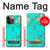 S2377 Turquoise Texture Motif imprimé Gemme Etui Coque Housse pour iPhone 13 Pro Max