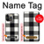 S2842 Noir et blanc Buffle motif de vérification Etui Coque Housse pour iPhone 13 Pro Max