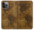 S2861 Carte antique du monde Etui Coque Housse pour iPhone 13 Pro Max