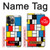S3814 Composition de dessin au trait Piet Mondrian Etui Coque Housse pour iPhone 13 Pro Max