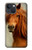 S1595 Beau cheval marron Etui Coque Housse pour iPhone 13