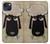 S2826 Mignon Noir Sheep Dormir Dessin Etui Coque Housse pour iPhone 13